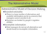 administrative model decision making
