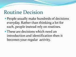 routine and strategic decisions