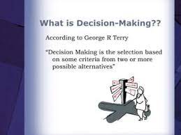 meaning of decision making in management