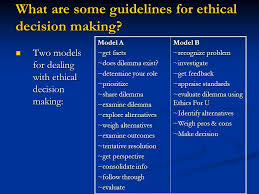 social work ethical decision making model